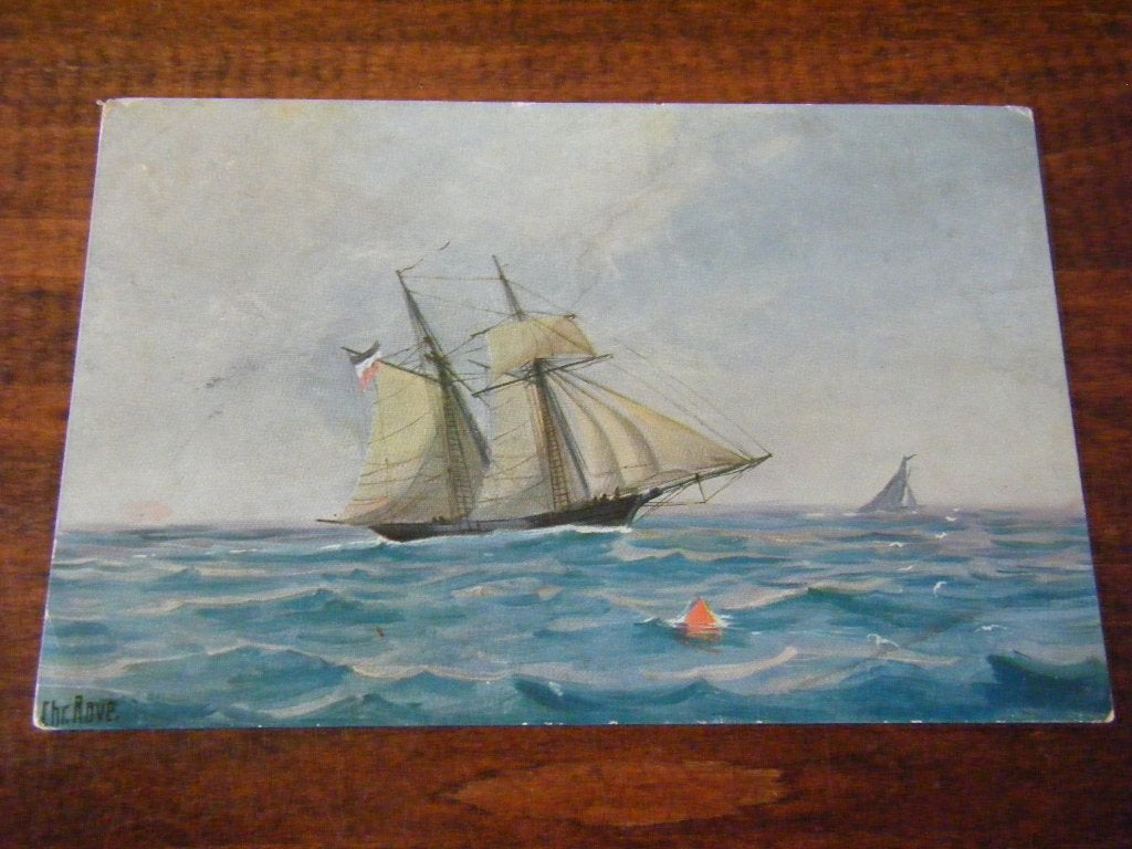 B42 - Schepen - Duitsche schoener - Mooi/Oud 2, Ophalen of Verzenden, Gebruikt, Kaart, Foto of Prent