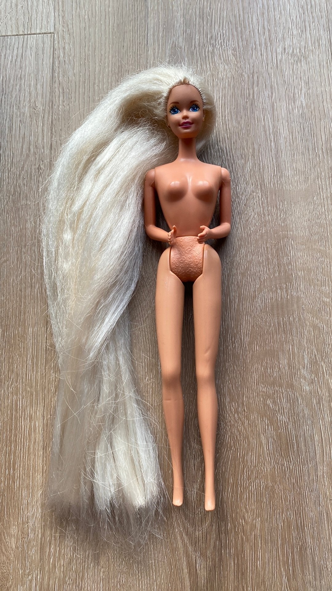 Vintage Barbie pop Mattel met lang haar 1966, Ophalen of Verzenden, Gebruikt, Barbie
