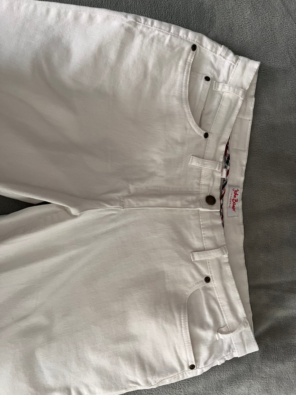 Witte stretch spijkerbroek John Baner mt 48, Kleding | Dames, Ophalen of Verzenden, Zo goed als nieuw, Wit, Overige jeansmaten