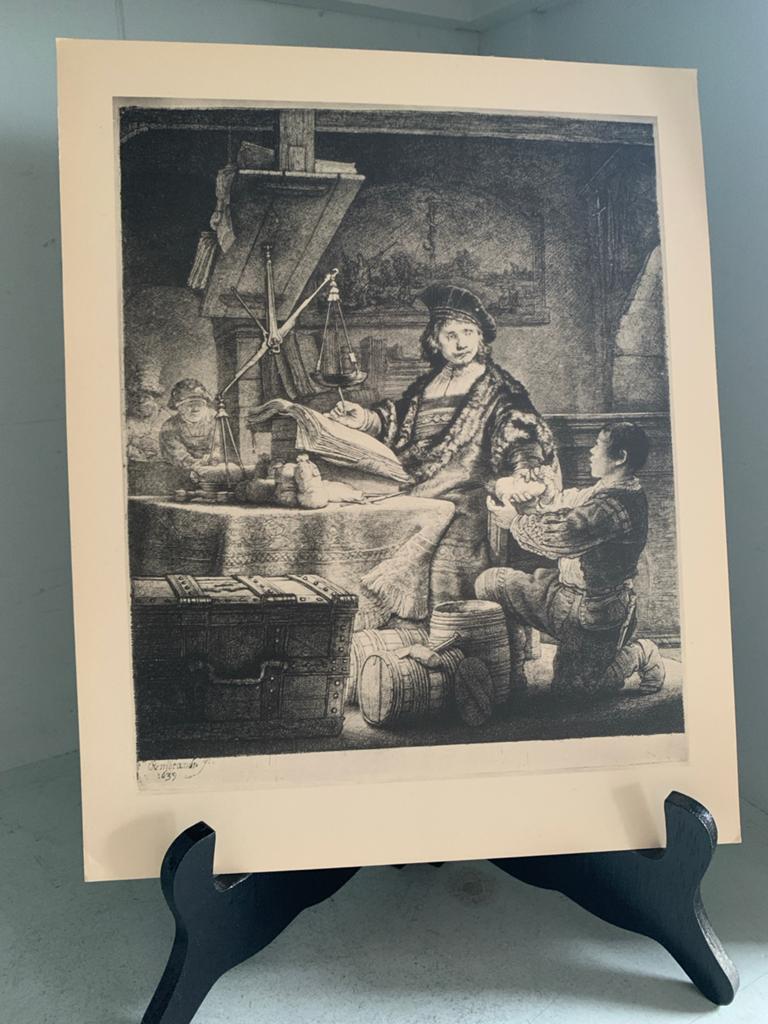 Rembrandt van Rijn - De Goudweger (1639) - Lichtdruk, Dagelijks leven, Ets, Origineel, 1600 - 1699