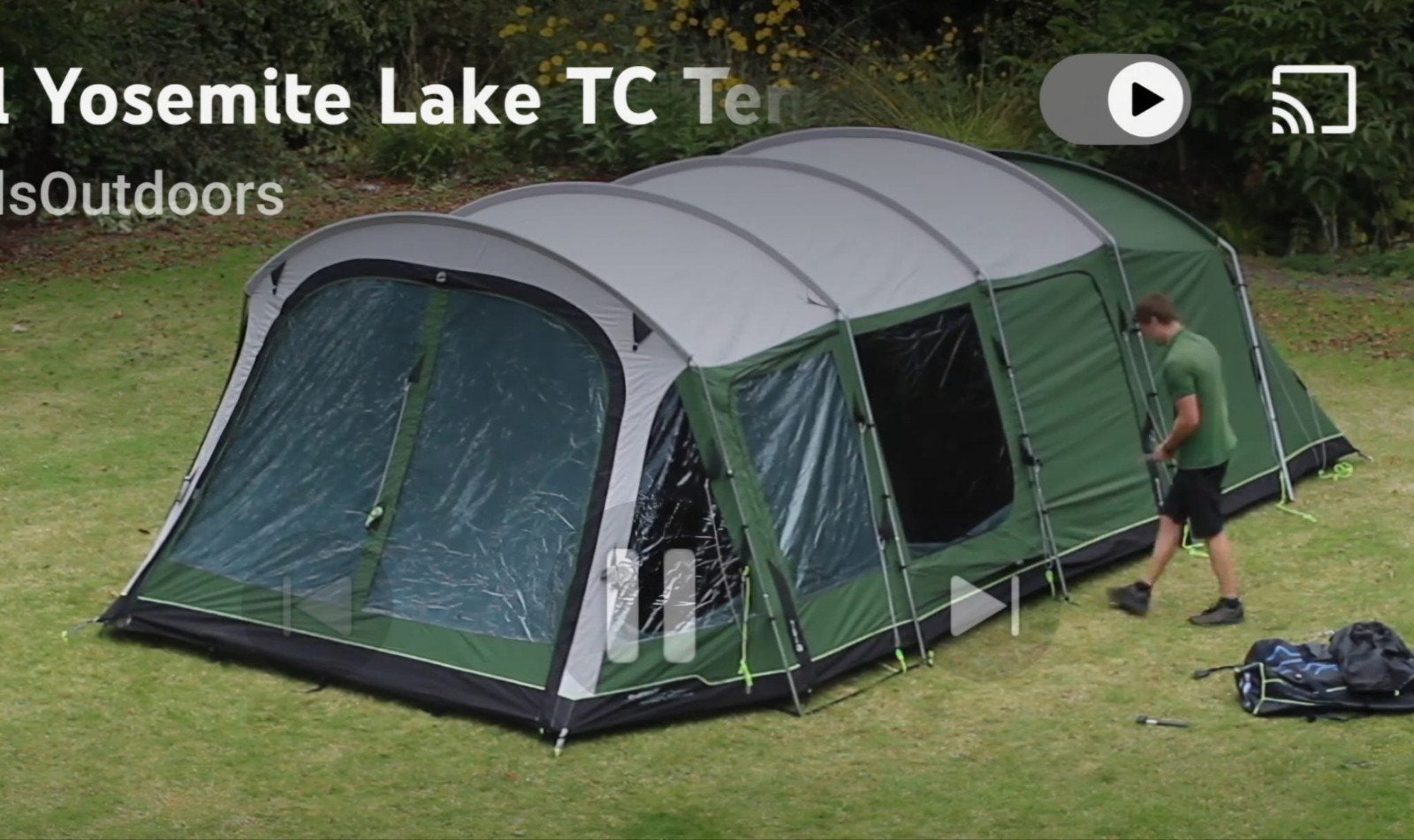Outwell Yosemite Lake katoen  6TC Tent  tunneltent familiet, Ophalen, Zo goed als nieuw, Tot en met 6