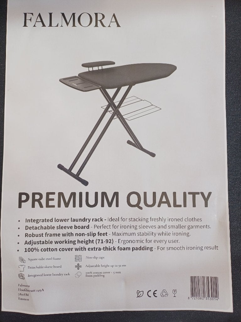 Falmora Strijkplank - Premium Kwaliteit, Witgoed en Apparatuur, Ophalen, Nieuw