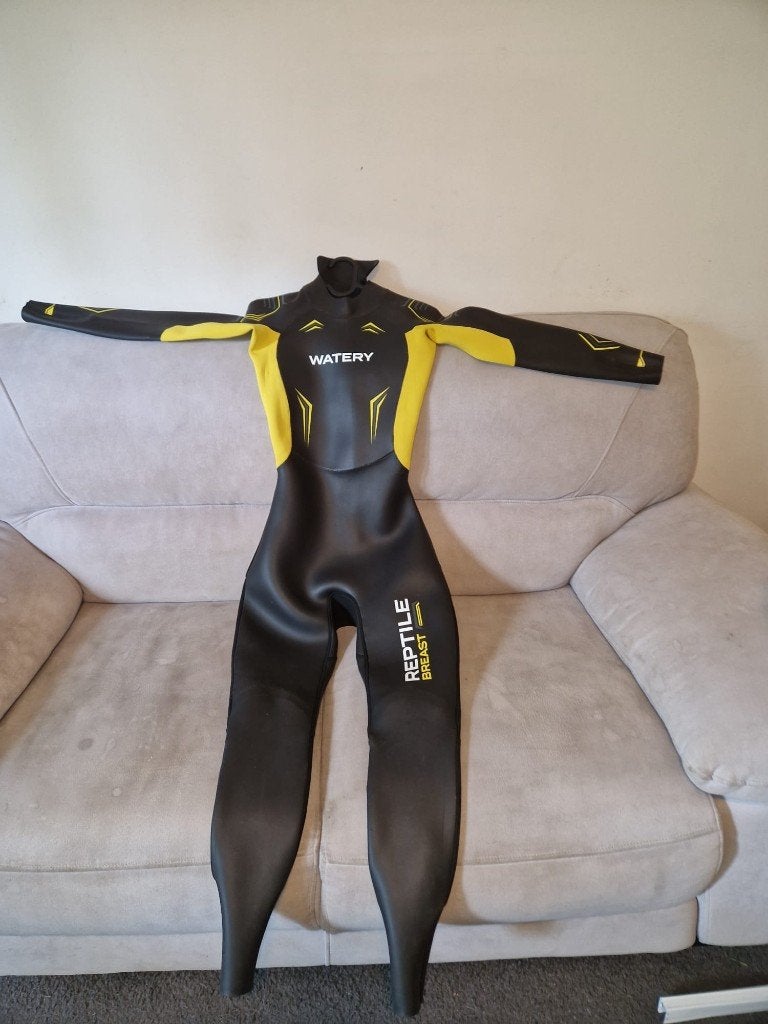 Wetsuit Watery Reptile Breast dames, Kleding | Dames, Ophalen, Zo goed als nieuw, Geel
