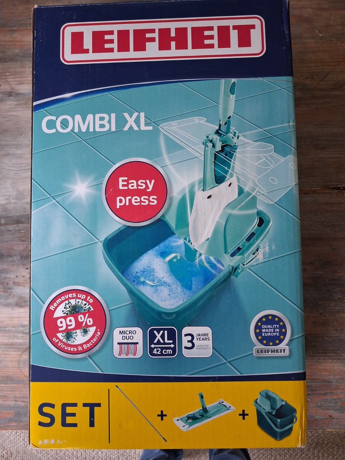 Leifheit Combi XL Easy Press Mop Set (zonder steel), Ophalen of Verzenden, Mop of Dweil
