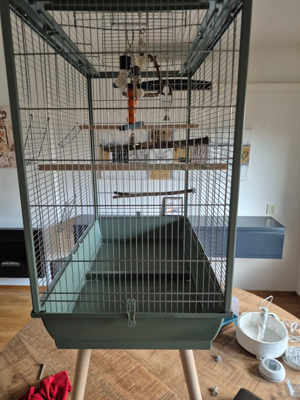 grote vogelkooi, Ophalen, Zo goed als nieuw, Metaal, Vogelkooi
