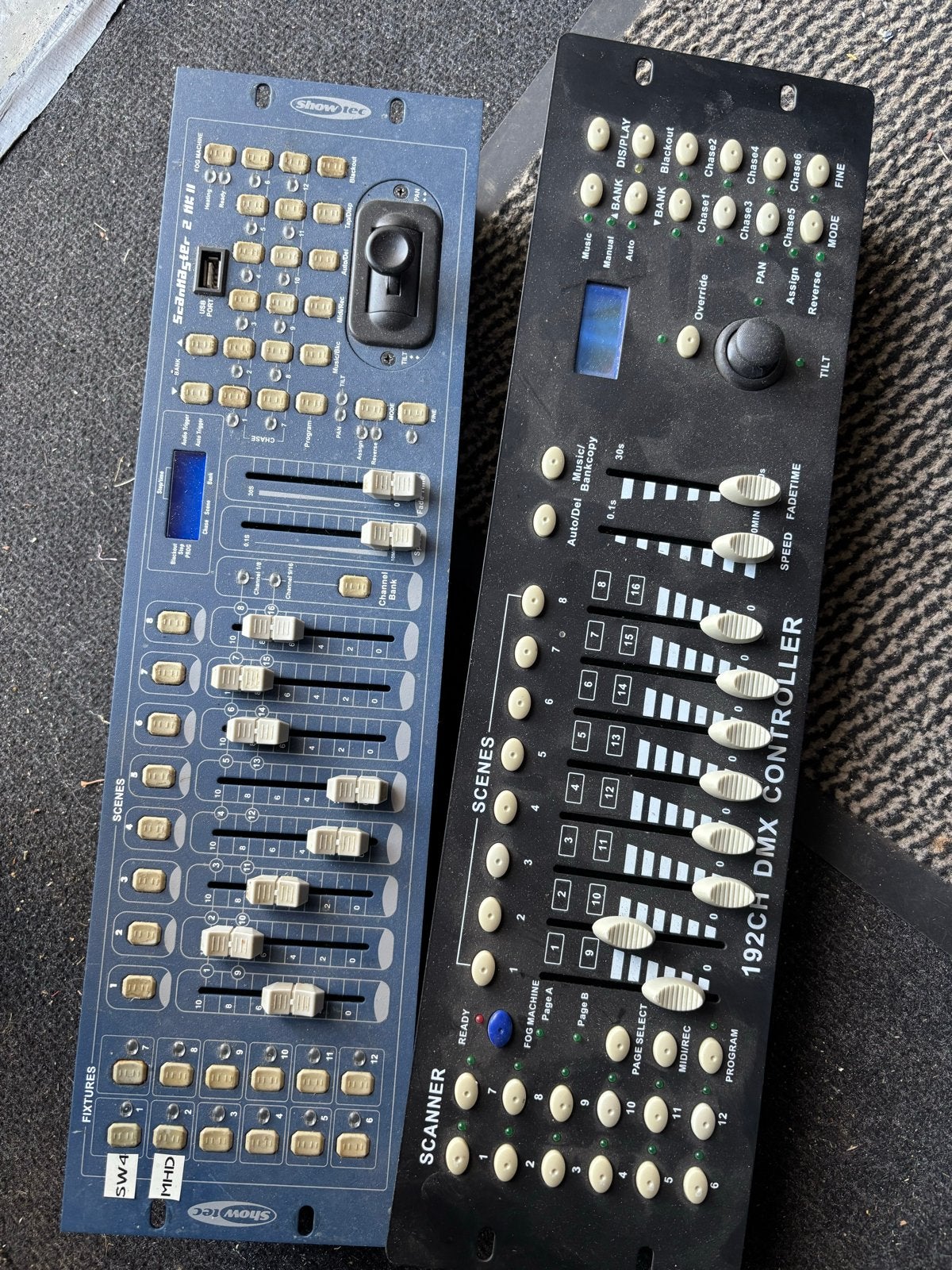 Showtec DMX Controllers: Scanmaster 2 MKII & 192CH, Muziek en Instrumenten, Ophalen of Verzenden, Gebruikt, Overige typen