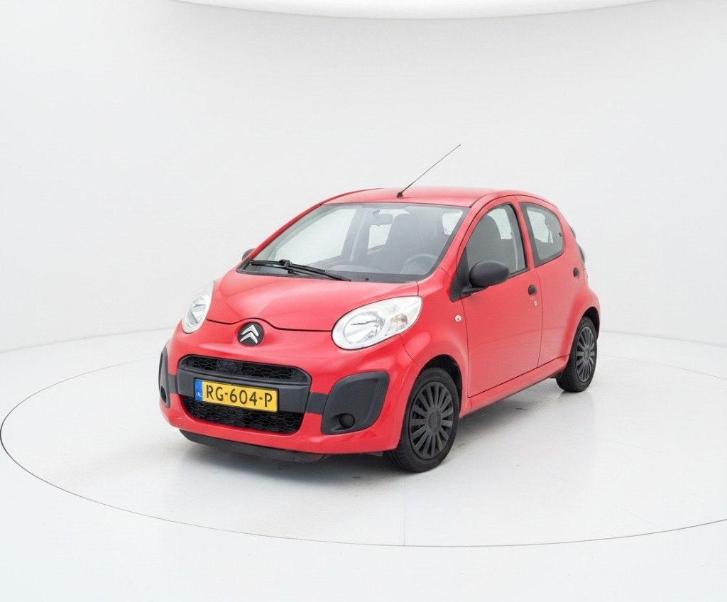 Citroën C1 1.0i 68PK 5D 2012 Rood, Auto's, Voorwielaandrijving, Stof, Zwart, 4 stoelen