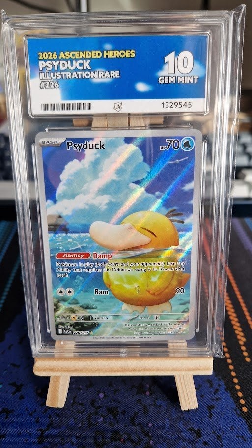 Psyduck 226/217 Ascended Heroes ACE 10 Perfecte Subscores, Ophalen of Verzenden, Nieuw, Losse kaart, Foil