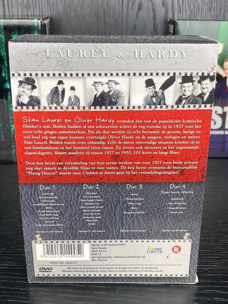 Stan Laurel and Oliver Hardy Collection 4 DVD Boxset, Alle leeftijden, Ophalen of Verzenden, Zo goed als nieuw, Komedie