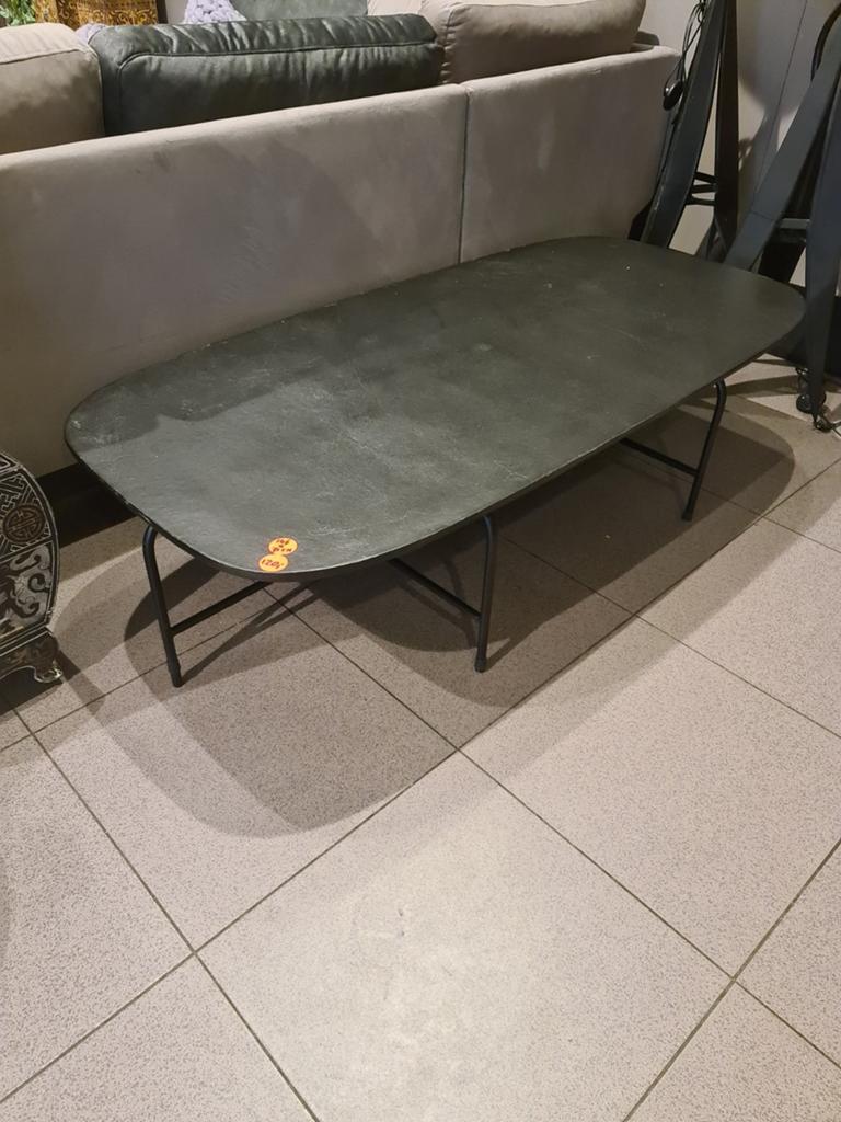 Nieuwe industriële salontafel 146x71cm metaal zwart €95, Ophalen, Zwart, ., Nieuw