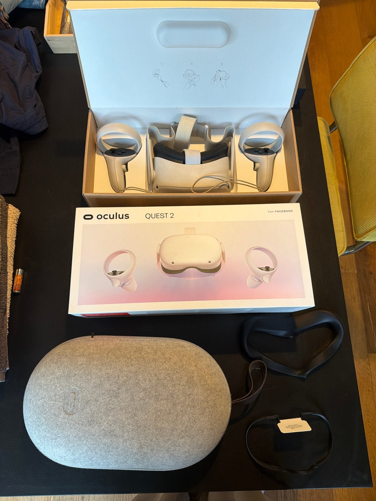 Oculus Quest 2 128GB VR-headset, controllers en accessoires, Ophalen of Verzenden, Gebruikt, VR-bril, Overige platformen