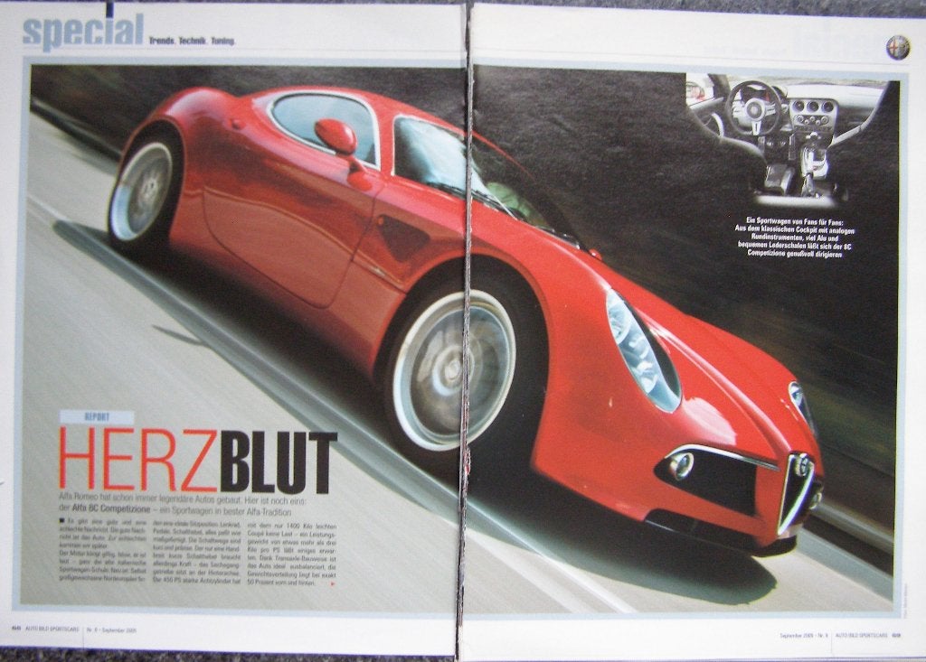 Alfa Romeo 8C Competizione Coupe ? 18x autotest lezen, Ophalen, Gelezen, Alfa Romeo