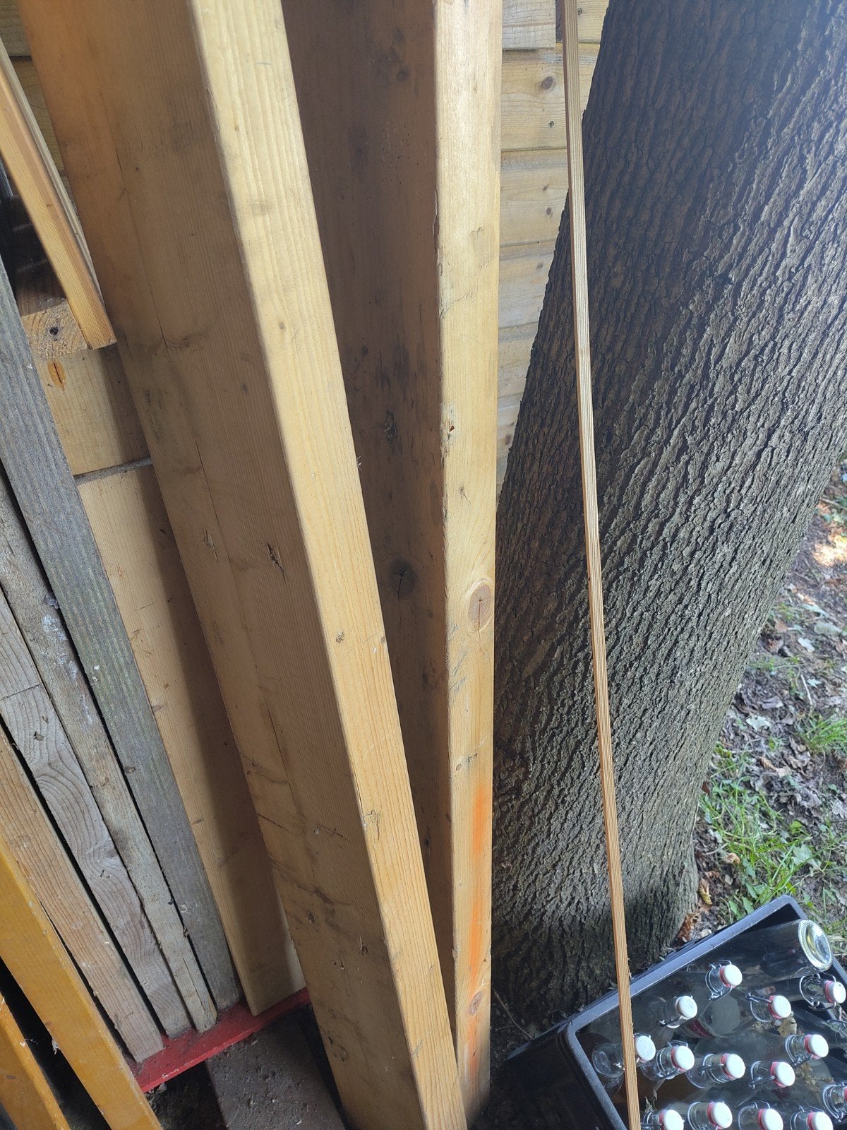 BALKEN 240X17X7 TWEE STUKS GEBRUIKT, Ophalen, 250 cm of meer, Balken