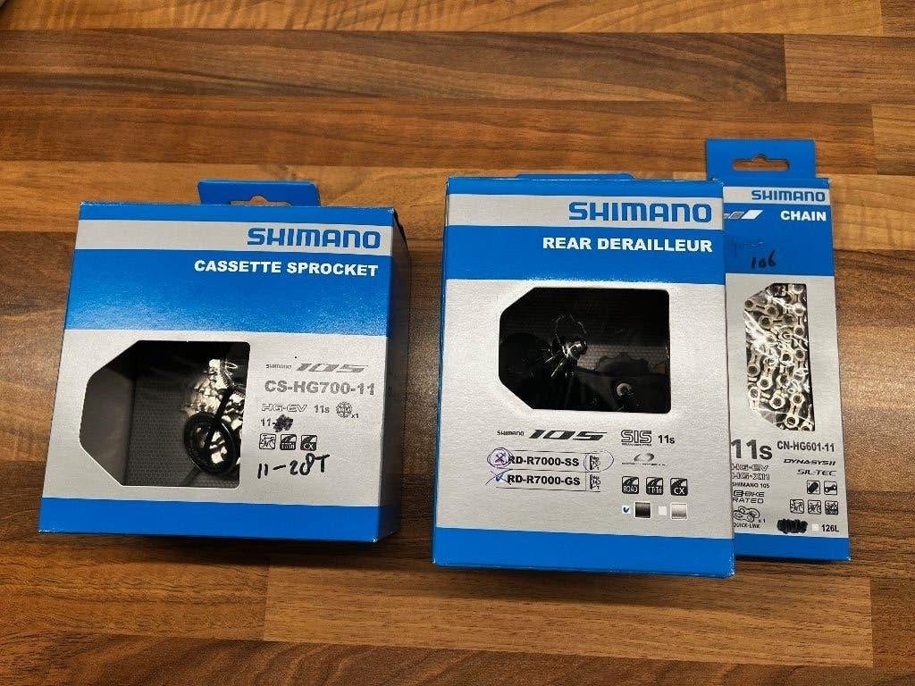 Shimano 105 achterderailleur + 11-28 cassette 11 speed, Ophalen of Verzenden, Derailleur of Ketting, Shimano, Racefiets
