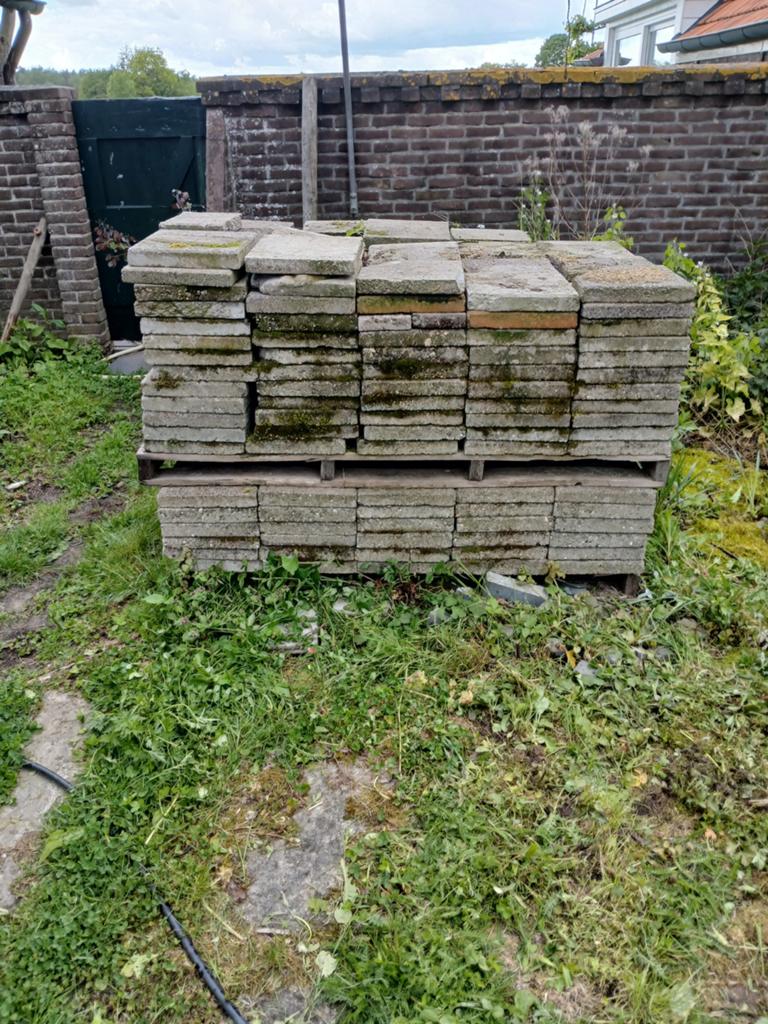 Gratis stoeptegels, Ophalen, Gebruikt, Beton, Terrastegels
