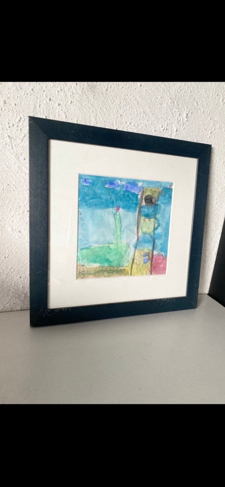 mooie AQUAREL TEKENING IN HOUTEN LIJST, Minder dan 50 cm, Ophalen of Verzenden, Zo goed als nieuw, 5 – 50