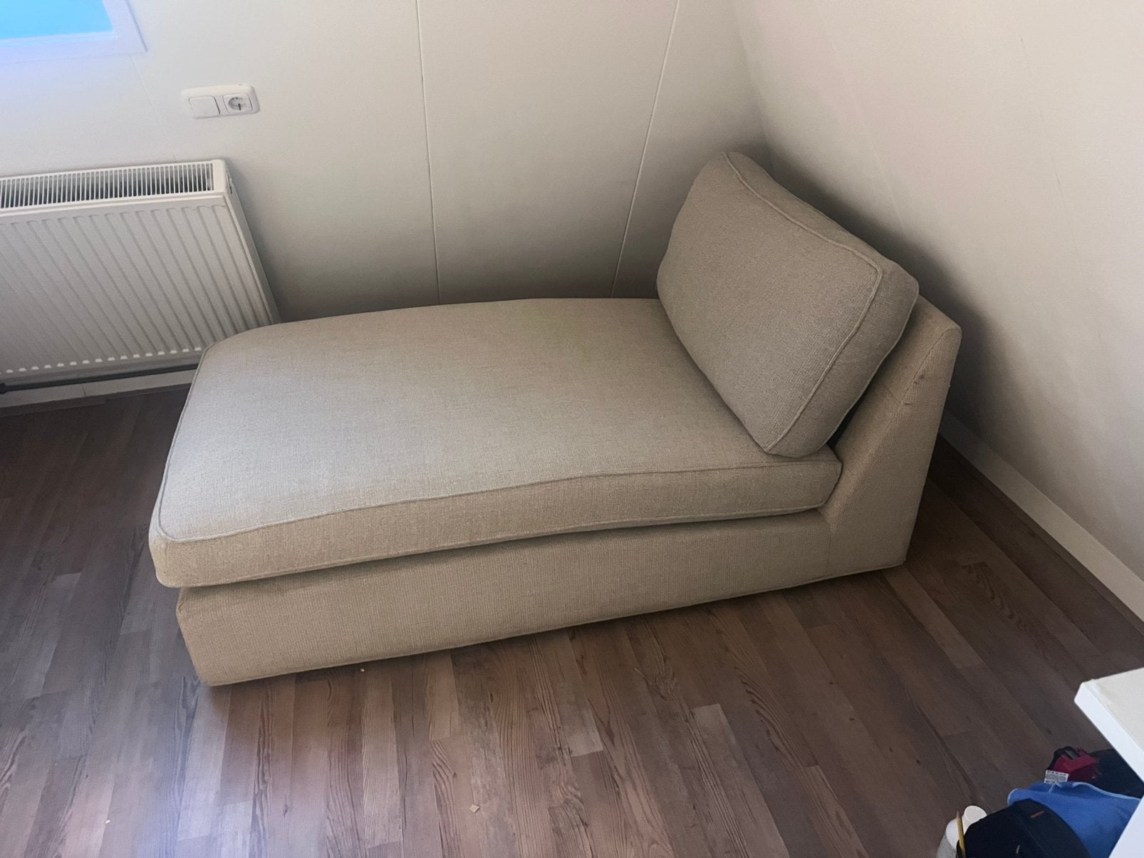 Chaise longue bank IKEA KIVIK beige, Ophalen, Gebruikt, Eenpersoons, Minder dan 150 cm