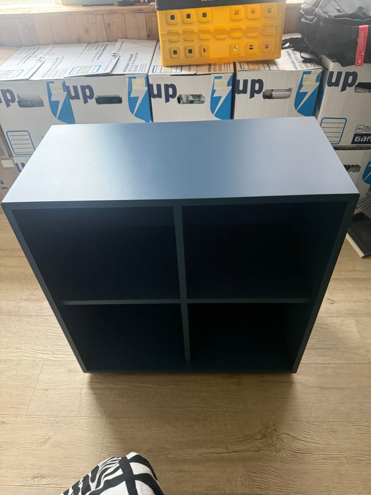 Blauwe kubus kast IKEA met 4 vakken, Ophalen, Gebruikt