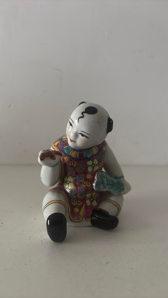 Chinees gelukspoppetje porselein, Verzamelen, Spaarpotten, Verzenden, Zo goed als nieuw, Steen, Aardewerk of Keramiek, Dier