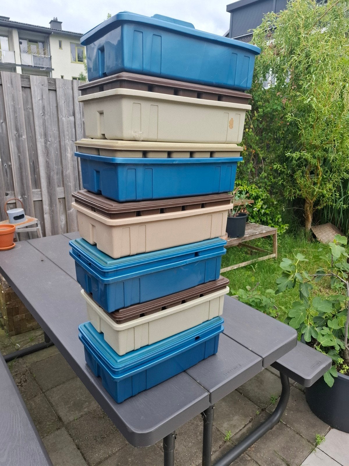 7 Curver gereedschapsbakken, Ophalen of Verzenden, Gebruikt
