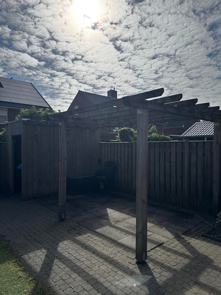 Houten pergola voor tuin of terras, Tuin en Terras, Overkappingen, Ophalen, Gebruikt, Tuinpaviljoen