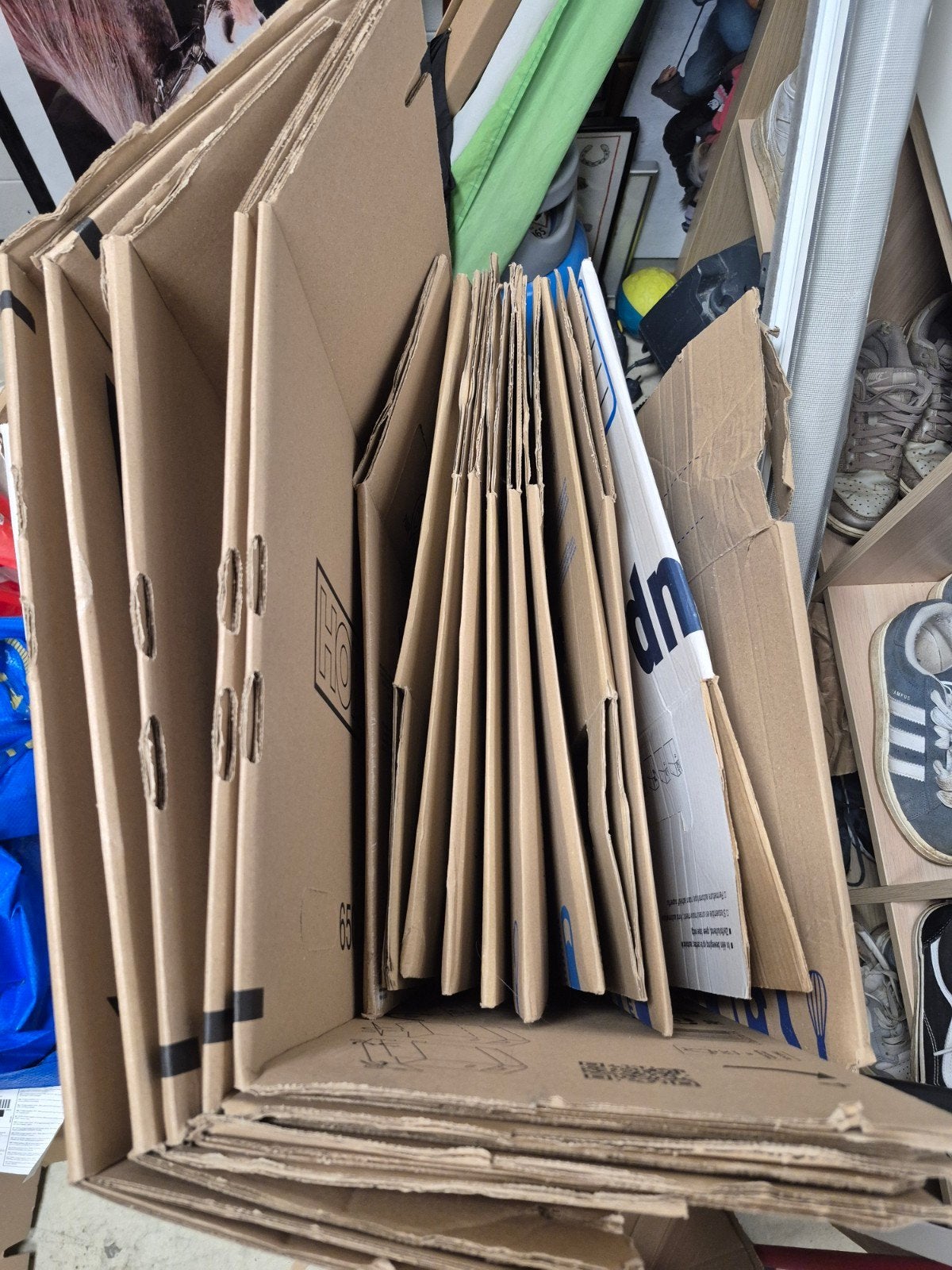 verhuisdozen  6x groot 12x klein, Ophalen, Doos, 50 tot 75 cm, Minder dan 40 cm