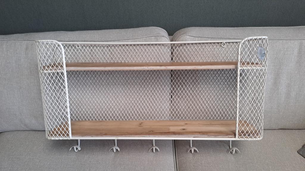 Riverdale wandrek metaal en houten planken, Ophalen, Zo goed als nieuw, Minder dan 150 cm, Minder dan 100 cm