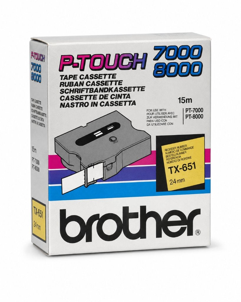 Brother P-Touch TX-651 Tape Cassette 24 mm – 15 Meter, ., Nieuw, Ophalen of Verzenden, .