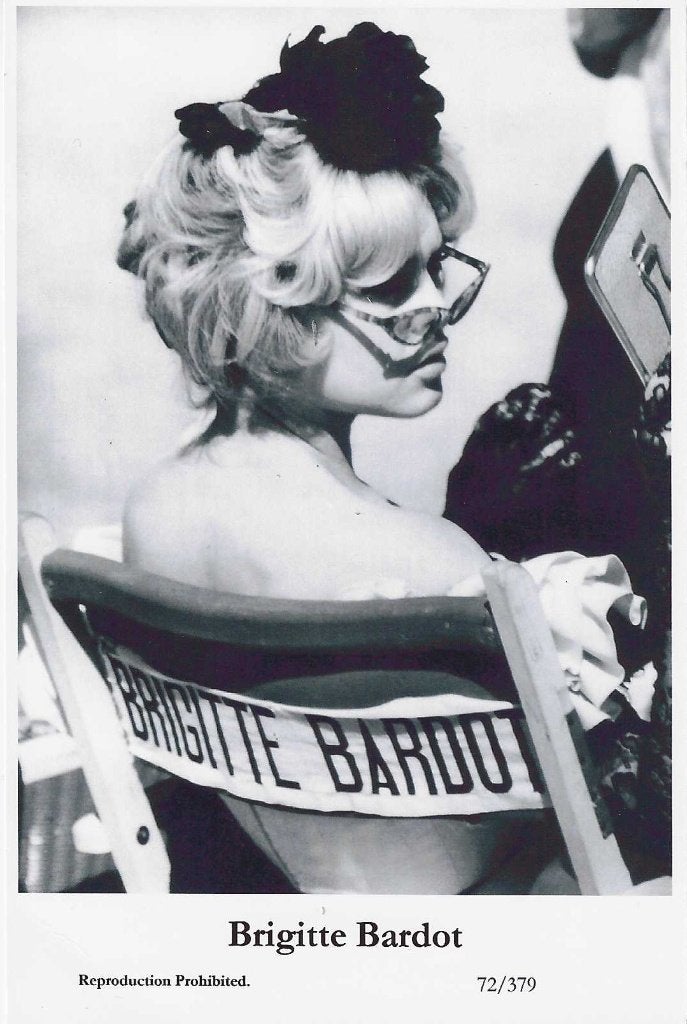 Filmsterren ansichtkaart Brigitte Bardot 1958, Verzenden, 1940 tot 1960, Ongelopen, Sterren en Beroemdheden