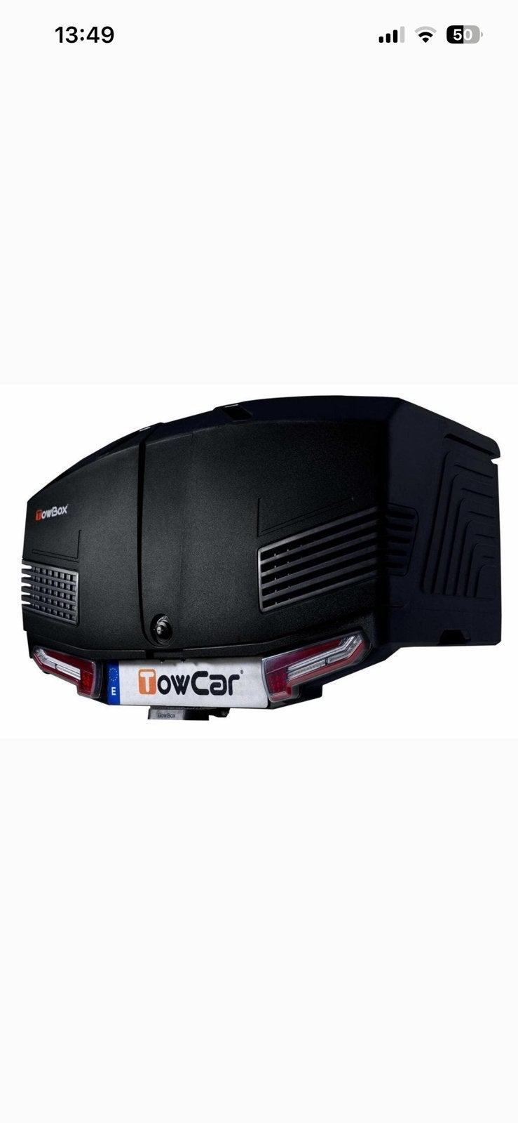 TE HUUR: zeer ruim trekhaakkoffer Towbox V3 Urban Zwart 400L, Auto diversen, Dakkoffers, Ophalen, Zo goed als nieuw