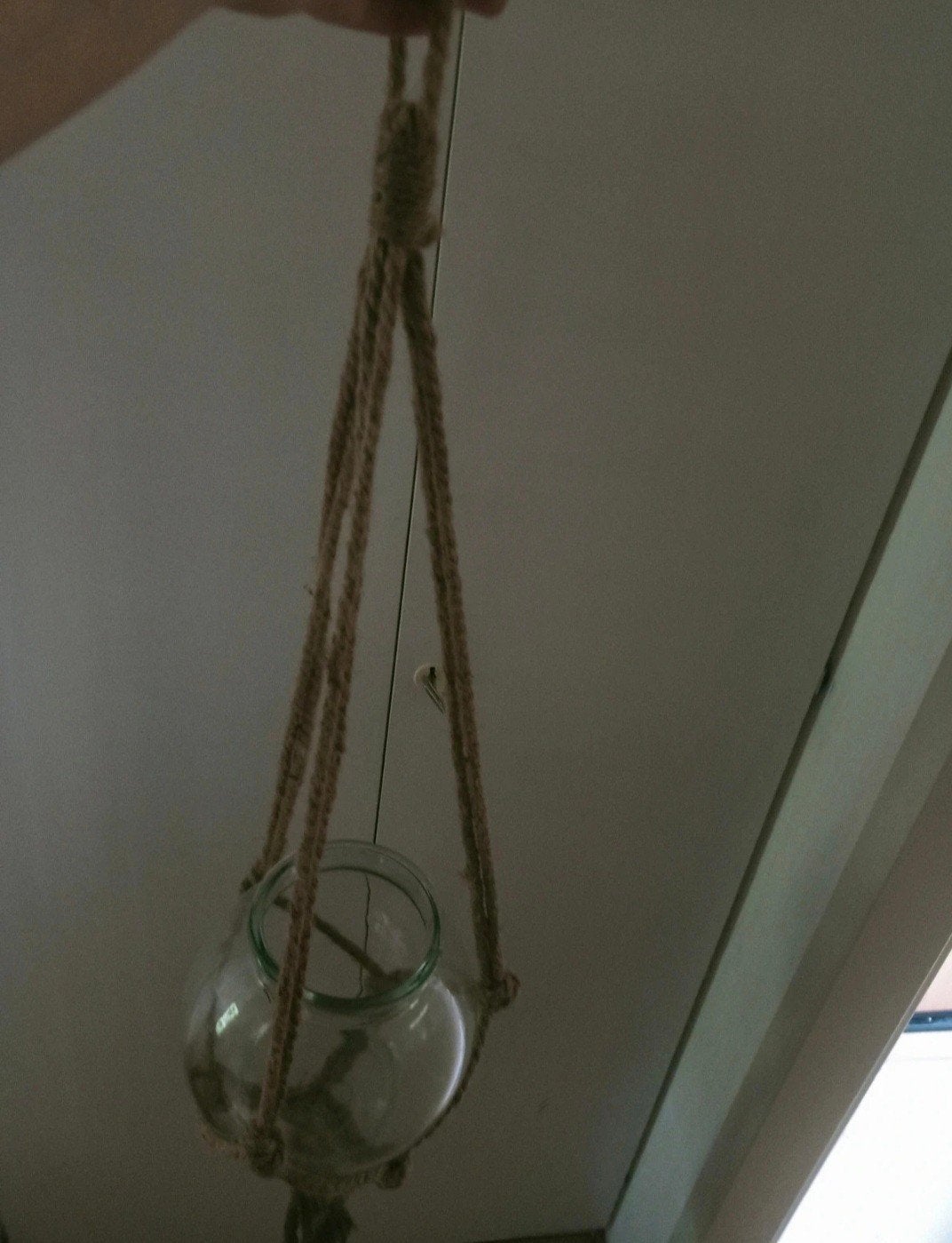 Glazen Bloempot Hanger - Stijlvol en Modern, Ophalen of Verzenden, Gebruikt, Transparant, Glas