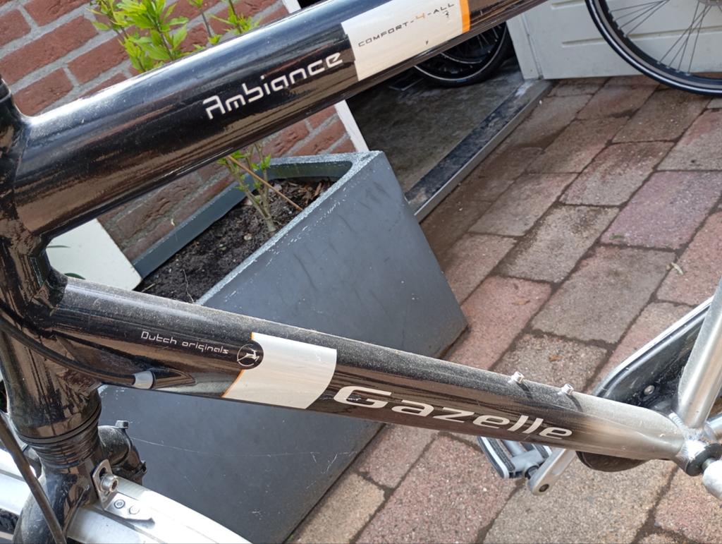 Gazelle Ambiance Heren fiets, Fietsen en Brommers, Ophalen, Terugtraprem, Gebruikt, Versnellingen