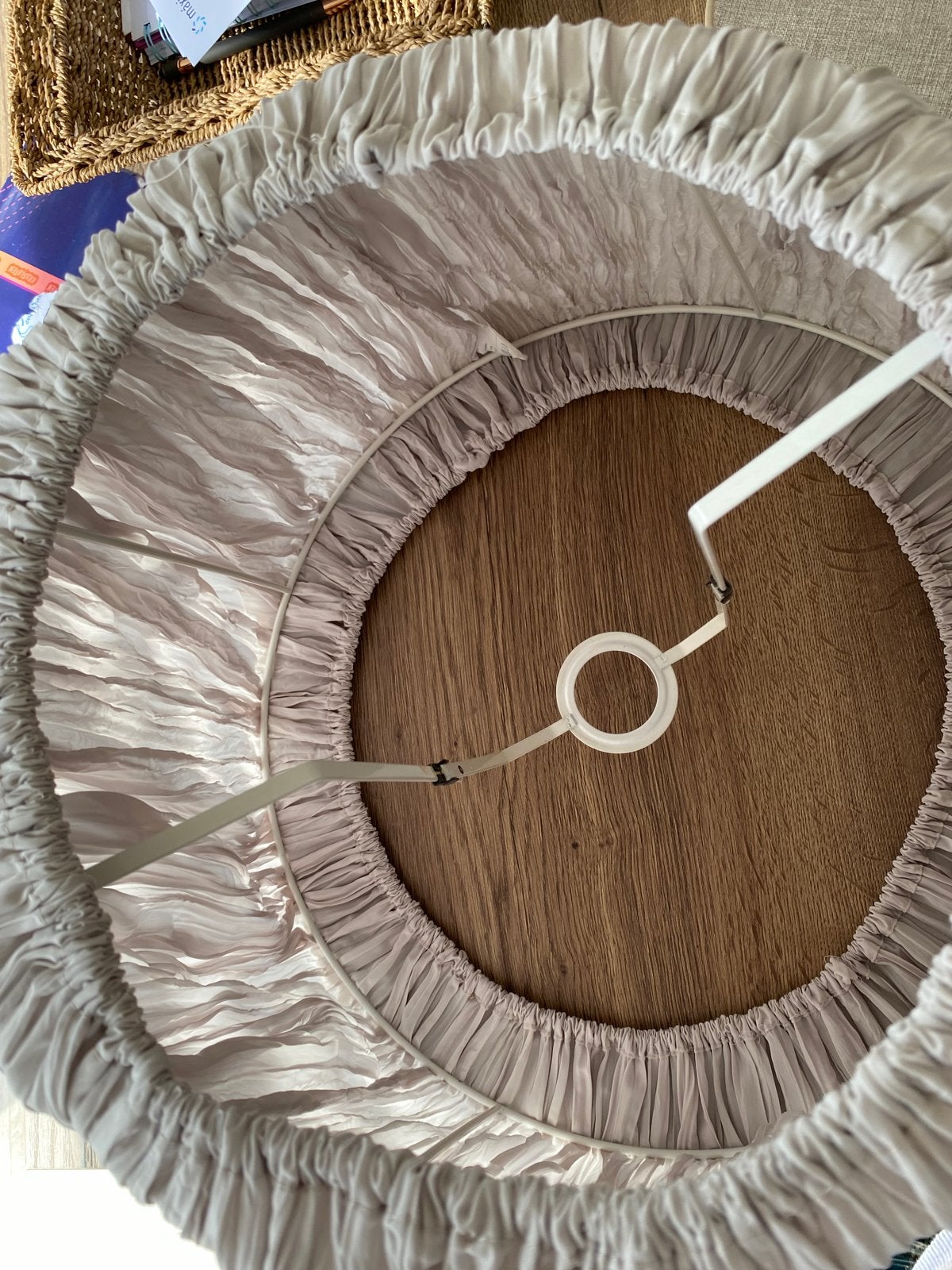 IKEA Plisse Lampenkap Groot Model - grijs, Ophalen, Overige typen, Rond, Zo goed als nieuw