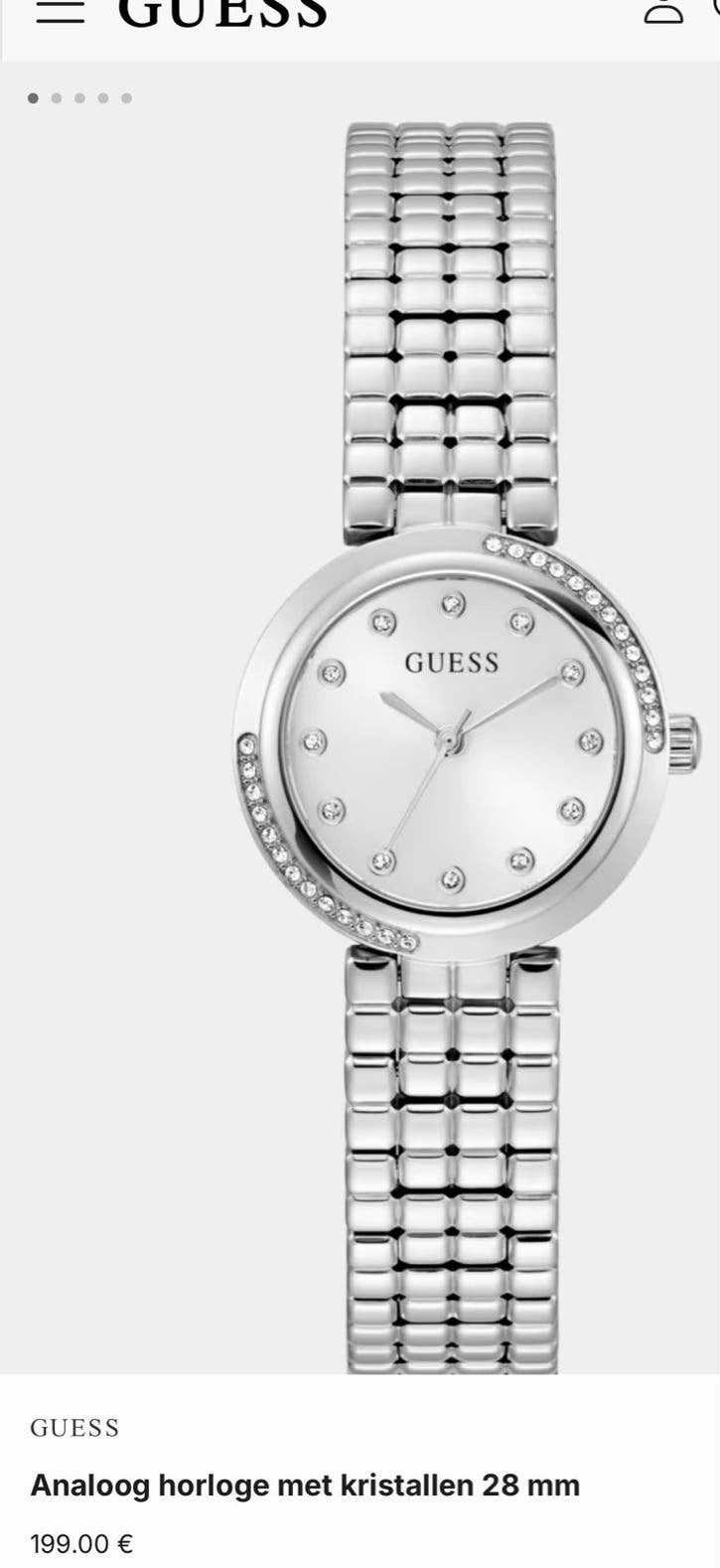 Guess Horloge - zilverkleurig - Nieuw, Staal, Guess, Polshorloge, Nieuw