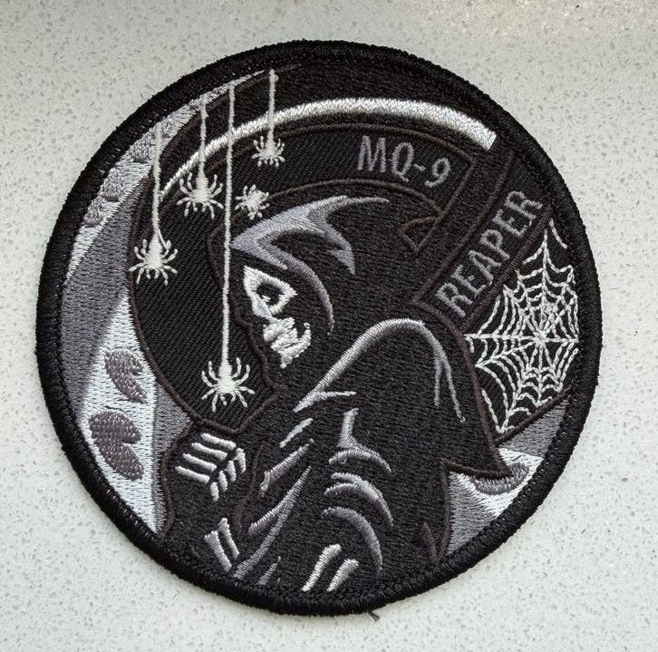 306sqn MQ-9 Reaper patch Halloween, Verzenden, Luchtmacht, Nederland, Embleem of Badge