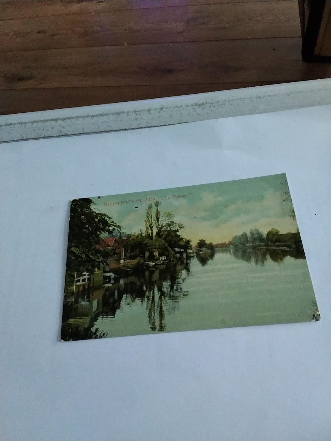 Oude kaart: GIESSEN NIEUWKERK "de giessen", Verzamelen, Ansichtkaarten | Nederland, Gelopen, Zuid-Holland, Voor 1920, Ophalen of Verzenden
