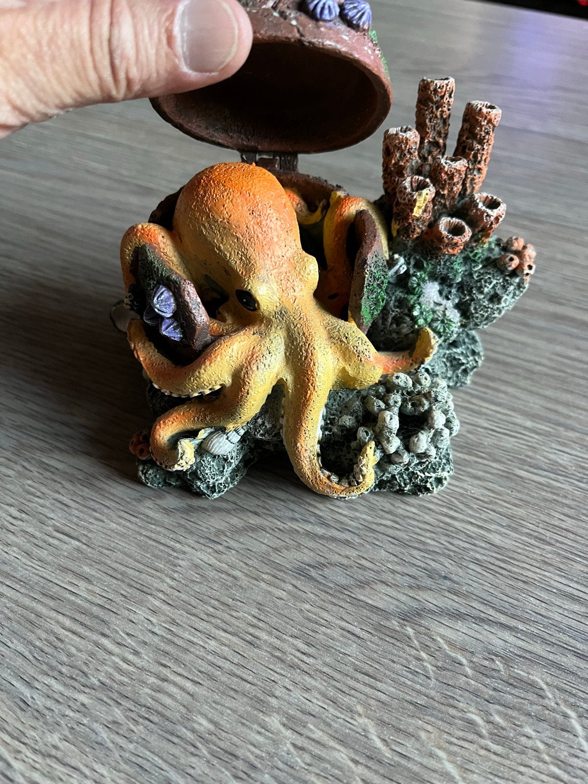 Octopus aquarium ornament met lucht aansluiting, Dieren en Toebehoren, Ophalen, Gebruikt, Decoratie