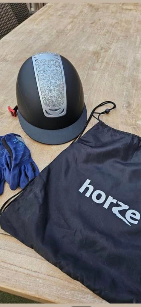 Paardrijcap harry,s horse maat S met nette rijhandschoenen, Dieren en Toebehoren, Paardrijkleding, Ophalen