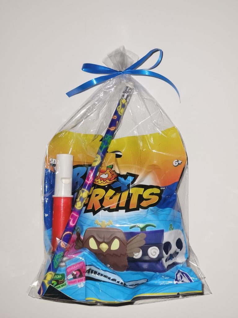 Traktatie Blox Fruits figuurtje, potlood & snoepje (nog 14x), Ophalen of Verzenden, Nieuw, Feestartikel, Verjaardag