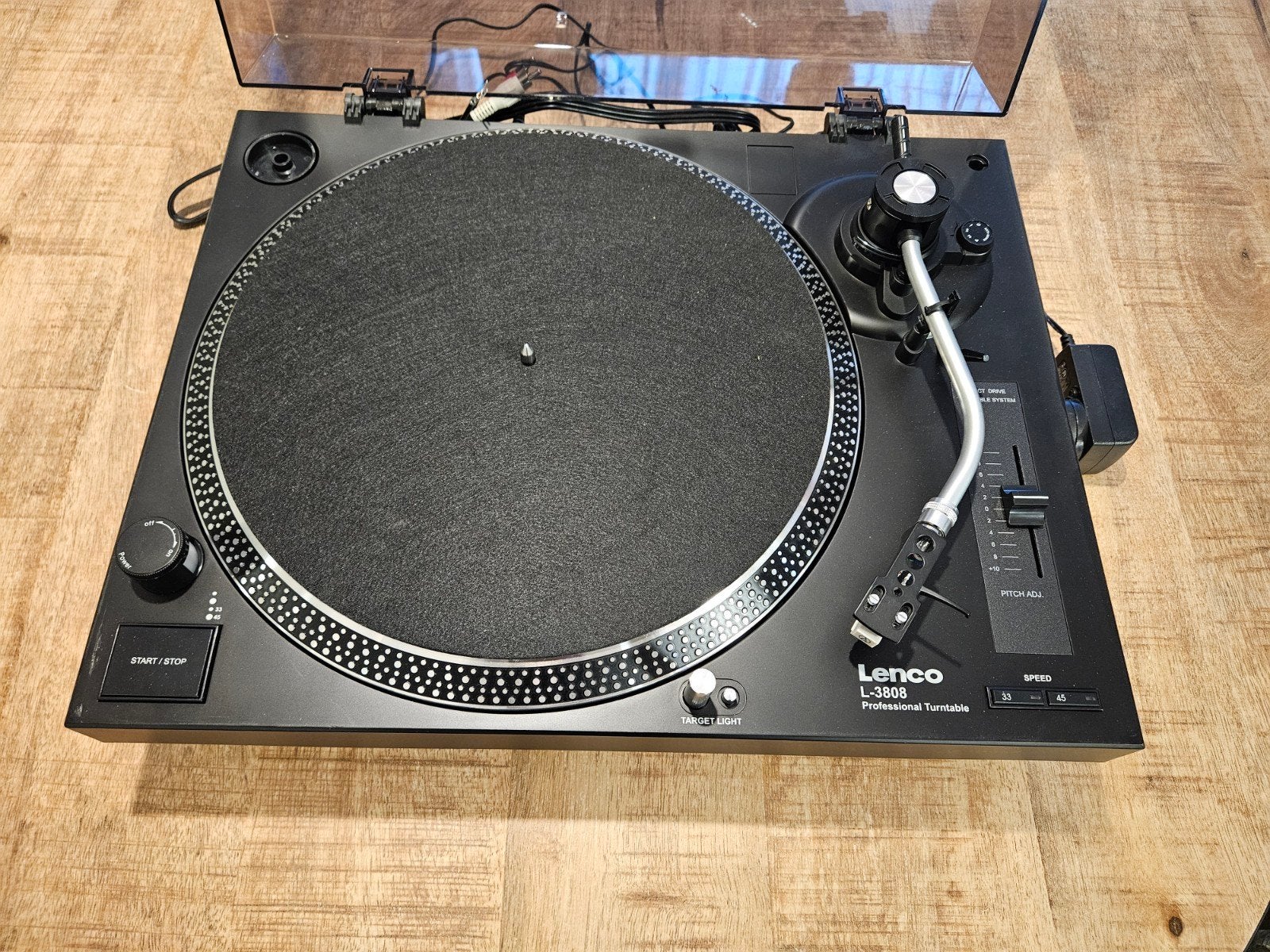 Lenco L-3808 Platenspeler - Werkt perfect, barst in klep, Audio, Tv en Foto, Platenspelers, Pitch-regelaar, Zo goed als nieuw