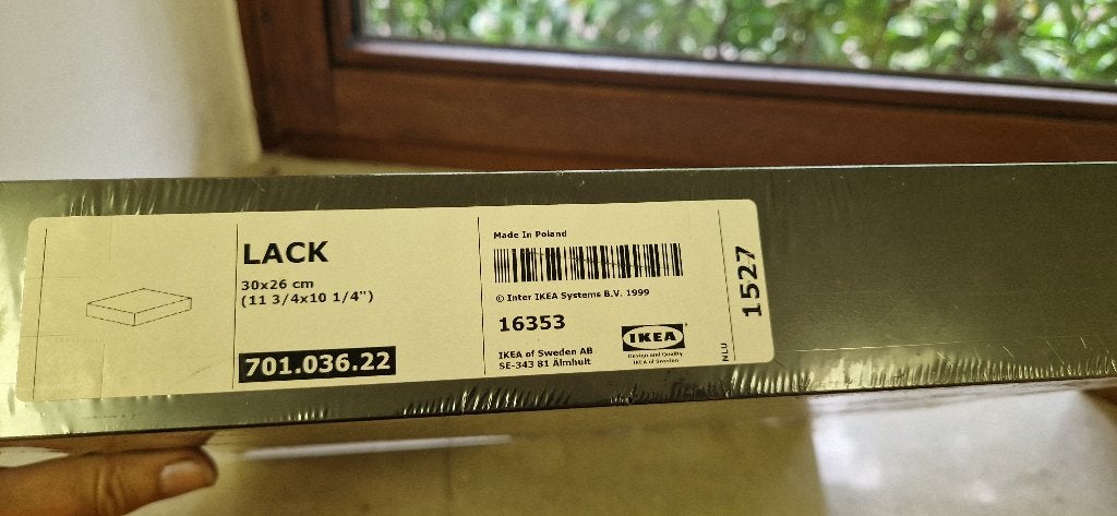 Wandplank, Ophalen, Nieuw