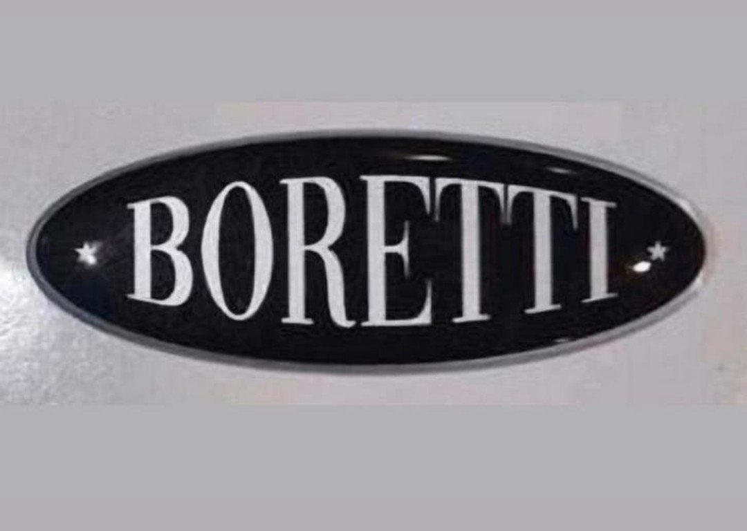 BORETTI LOGO BADGE EMBLEEM MERKPLAATJE STICKER TYPEPLAATJE, Witgoed en Apparatuur, Grillplaten, Ophalen of Verzenden, Vaatwasmachinebestendig
