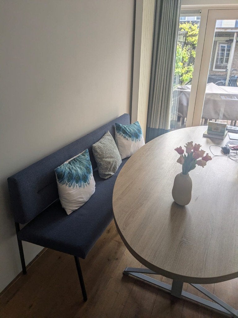Grote ovale eettafel of vergadertafel – 240 x 120 cm, Ophalen, Overige materialen, Gebruikt, 100 tot 150 cm