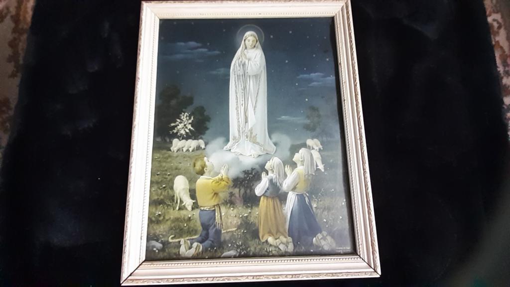 Maria Prent met Kinderen, Jaren '40-'50, In Lijst, Antiek en Kunst, Antiek | Religie, Ophalen of Verzenden