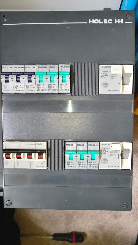 groepenkast holec, Doe-het-zelf en Verbouw, Elektra en Kabels, Ophalen, Gebruikt, Groepenkast