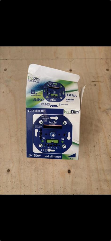 Eco-Dim.02 LED dimmer 0-150W universeel, Doe-het-zelf en Verbouw, Elektra en Kabels, Ophalen, Nieuw, Schakelaar