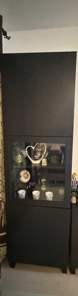 3 Deur Kast met 1 glas deur, Ophalen, Met deur(en), Eikenhout, 200 cm of meer