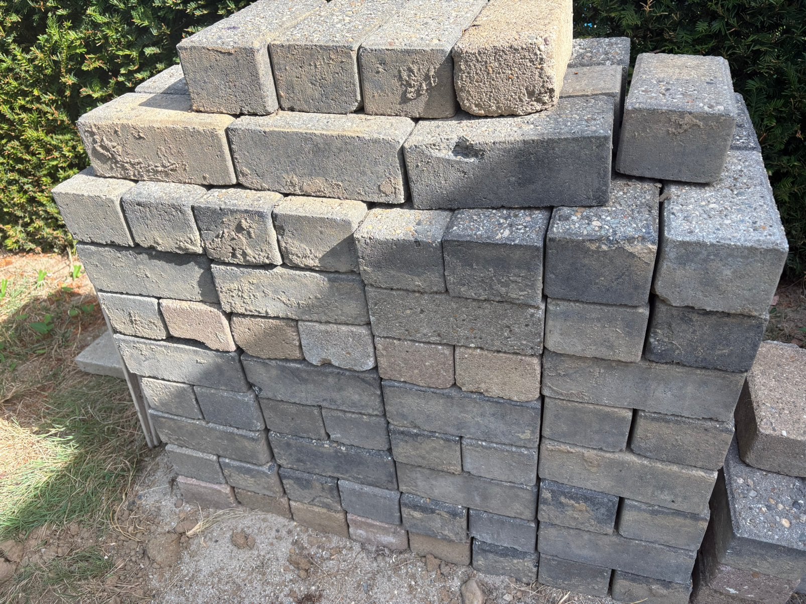 Betonklinkers grijs 3 m2, Tuin en Terras, Tegels en Klinkers, Ophalen, Zo goed als nieuw, Beton, Klinkers