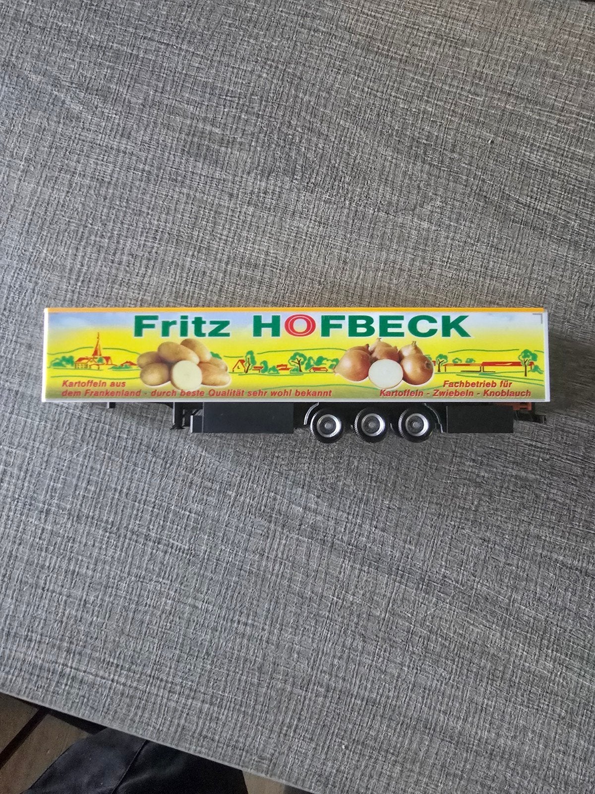 1631 herpa 15mtr oplegger fritz hofbeck, Ophalen of Verzenden, Nieuw, Bus of Vrachtwagen, Herpa