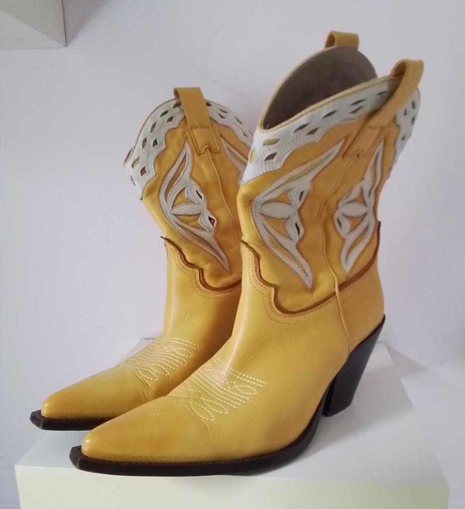 Toral boots maat 39,leer western / cowboy, Geel, Lage of Enkellaarzen, Ophalen of Verzenden, Zo goed als nieuw